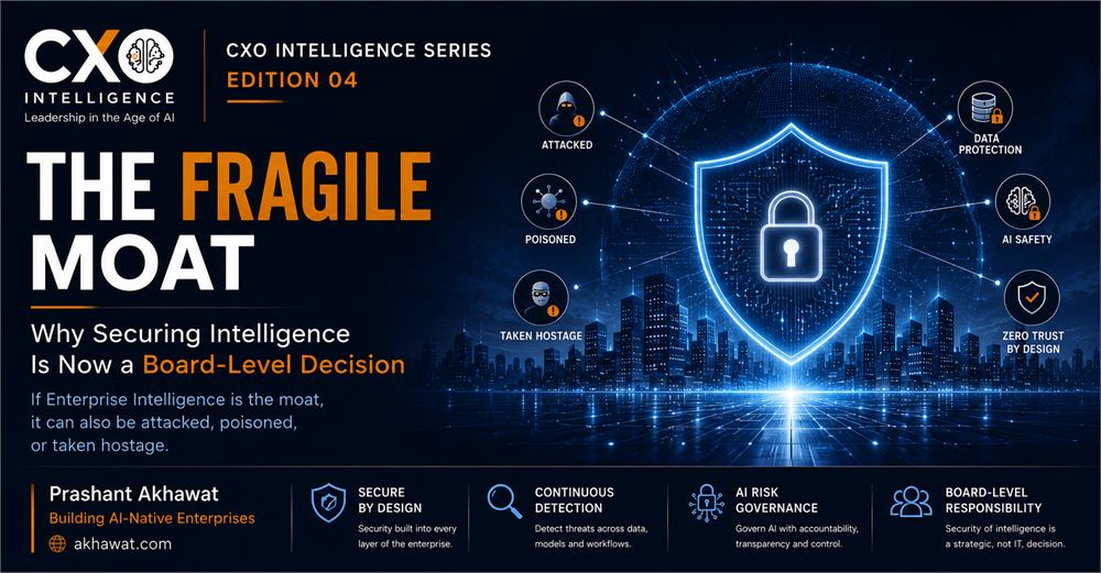 The Fragile Moat — why securing intelligence is now a board-level decision, not an IT function.